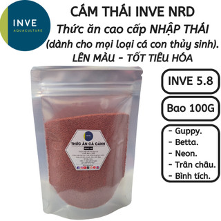 Bao 100G Cám Thái Inve 5/8 - 5.8 Thức ăn cá cảnh, cám cá lớn, cá 7 màu, cá betta, cá noen , cá cờ | Hingaostore.