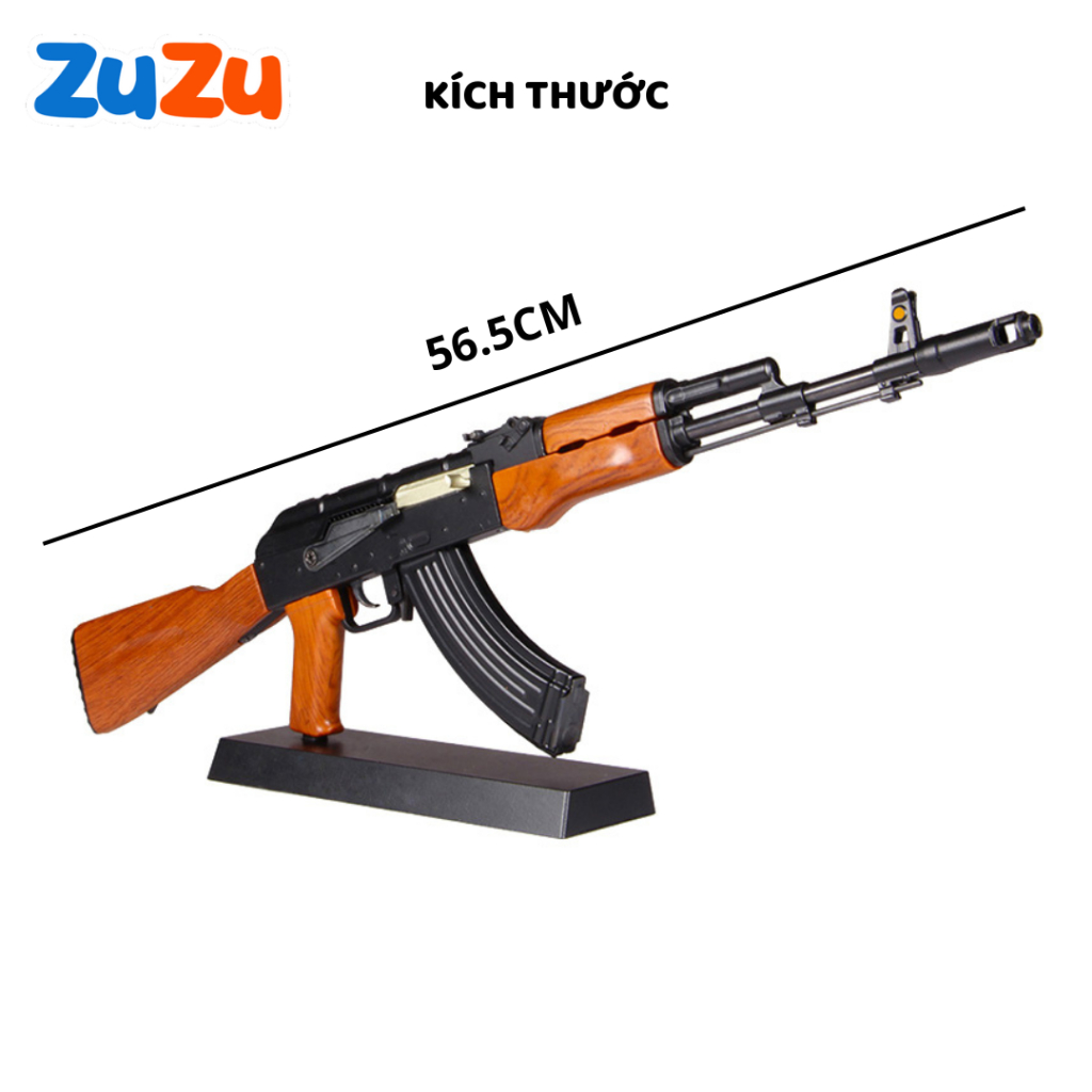 Sung AK47 đồ chơi nhựa cho bé ZuZu, Sung AK 47 bắn đạn nở