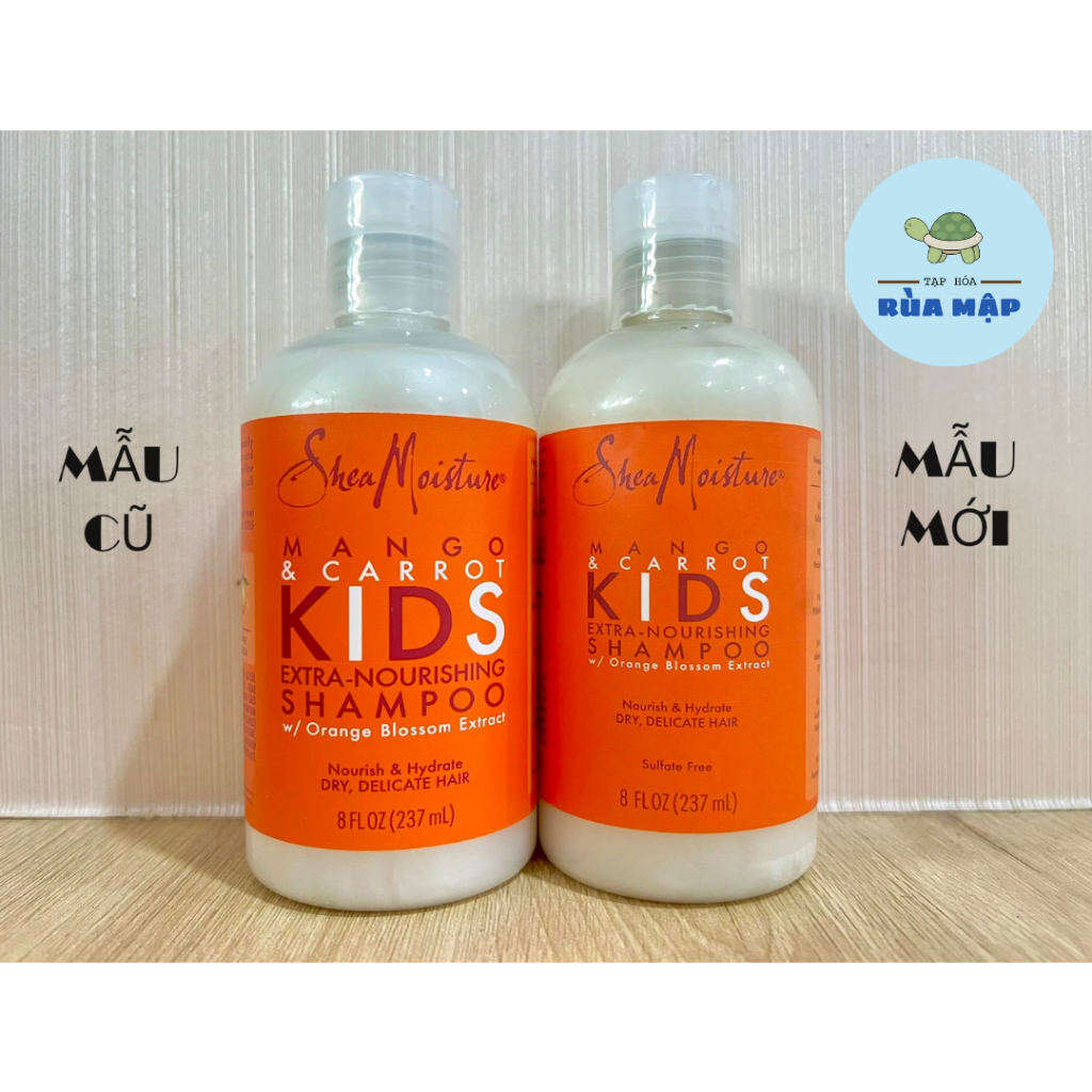 DẦU GỘI VÀ XẢ CHO BÉ SHEAMOISTURE MANGO&CARROT 237ML
