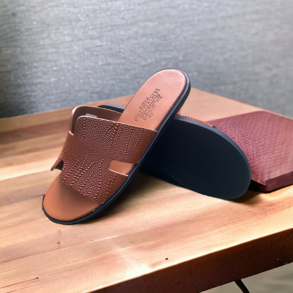 D10 Dép nam quai ngang chữ H đế cao su thời trang