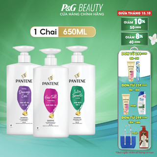 Dầu Gội PANTENE 650ml Ngăn Rụng Tóc / Mượt Mà Óng Ả/ Phục Hồi Hư Tổn/ Giảm Gàu/ Dưỡng Ẩm