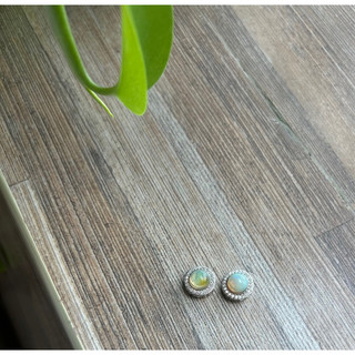 Charm bạc 925 đính Opal thiên nhiên