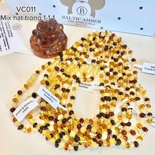 Vòng cổ hổ phách amber cho bé