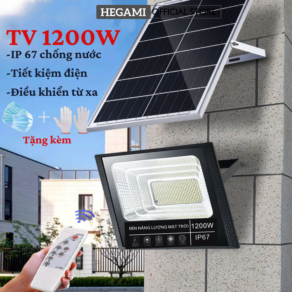 Đèn Năng Lượng Mặt Trời Siêu Sáng Hegami Công Suất 1200W