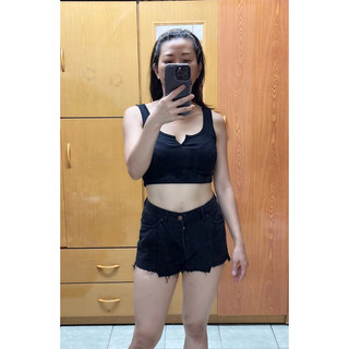 Quần jeans short đen H&M (hàng auth)