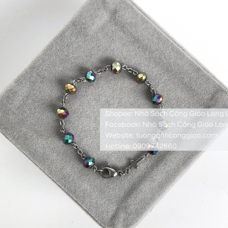 Vòng Mân Côi đeo tay phale - Tràng chuỗi Mân Côi 10 kinh - Quà tặng Công Giáo NSSG00031