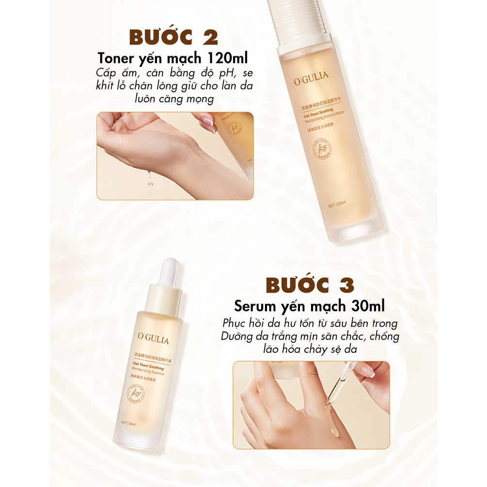 Bộ dưỡng da combo skincare chăm sóc da mặt trái bơ dưỡng ẩm trắng da, Bộ mỹ phẩm nội địa Trung tái tạo da 6 món LAPEU