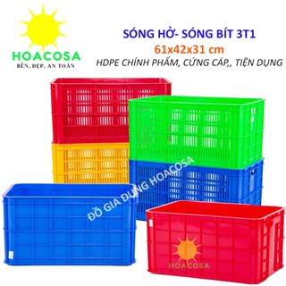  Sóng Nhựa Bít 3T1- Sóng Nhựa Hở 3T1  61x42x31 cm  Hiệp Thành- Cứng Cáp Tiện Dụng- Đồ Gia Dụng Hoacosa. 