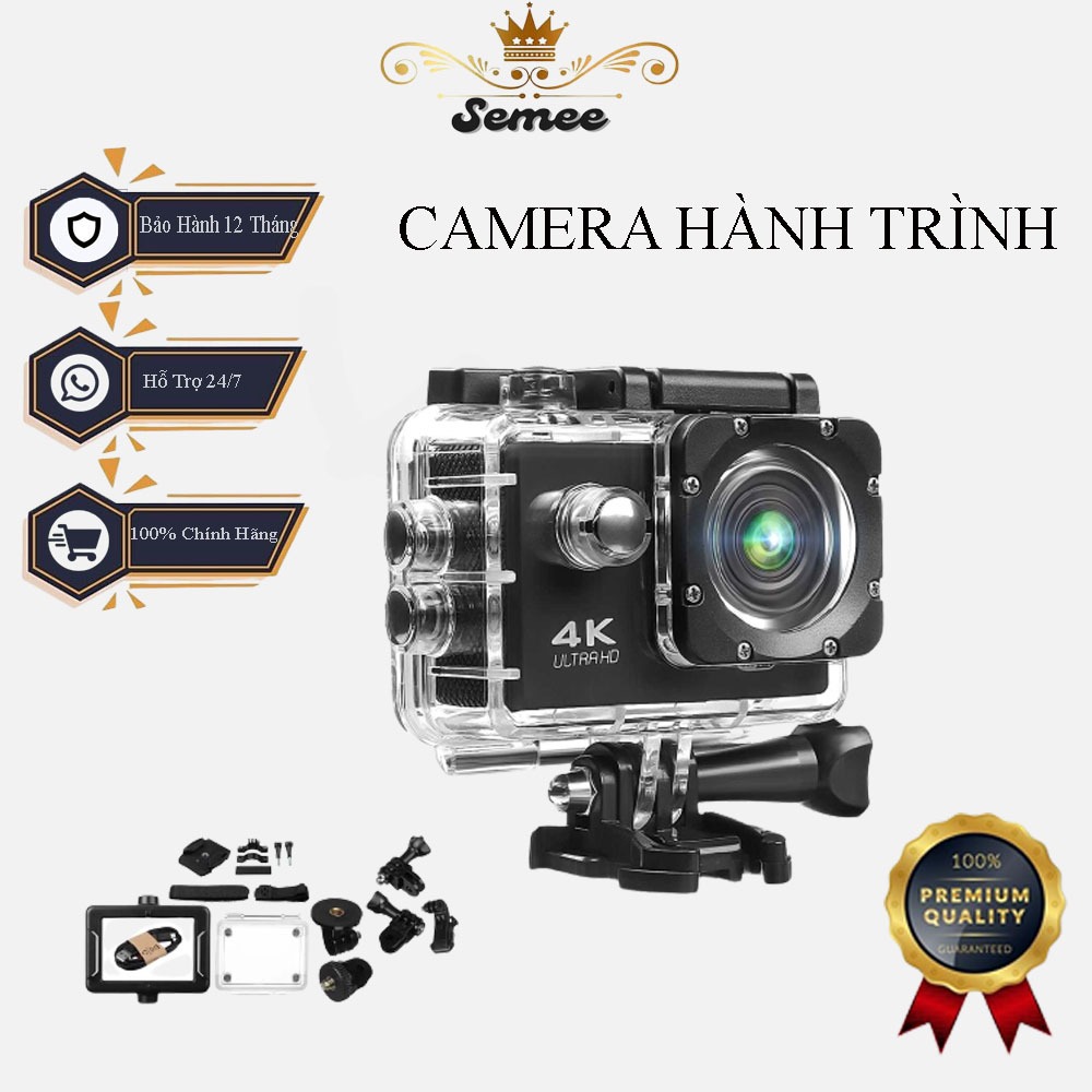 Camera Hành Trình Corisu 4K Ultra HD Chống Nước, Hỗ Trợ Wifi, Full Phụ Kiện Kết Nối Với Điện Thoại