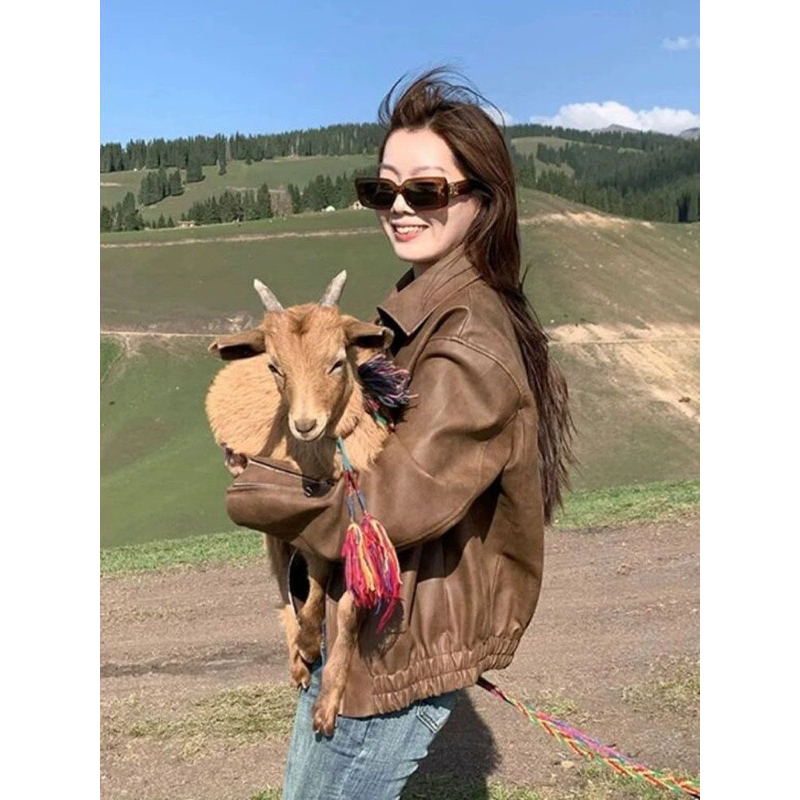 ÁO KHOÁC DA NÂU HOT TREND