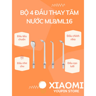  Bộ 4 đầu thay dành cho Máy tăm nước ML8 ML16 - Lẻ đầu thay máy tăm nước ML8 ML16 cho răng niềng 