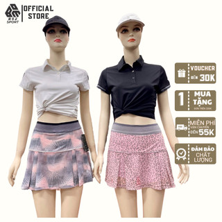 Chân váy tennis golf thể thao 2 lớp xếp ly lưng cạp cao