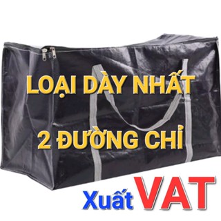 [LOẠI DÀY] Túi bạt dây kéo - màu tím/xanh rêu (Dành có shipper, đựng hàng buôn bán)
