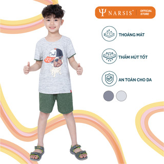 Bộ đồ hè bé trai Narsis chất vải mềm mịn thoáng mát cho bé thoải mái vận động