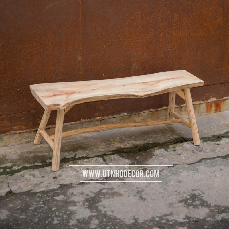Ghế bench không tựa decor kích thước R25 x D100 x C50 CM