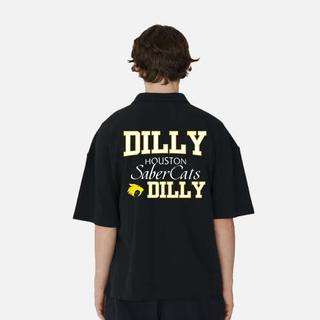 Áo Polo Nam NAP Brand Vải Cá Sấu Cotton In Hình Dilly Houston SaberCats Phong Cách Trẻ Form Rộng Mã P029