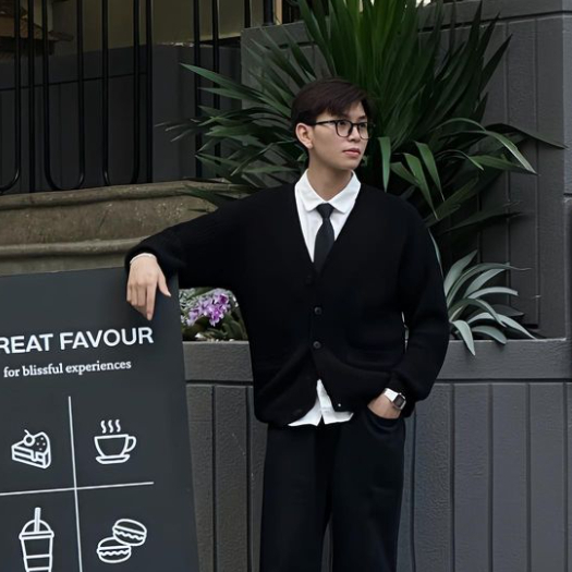 Áo khoác len cardigan nam Độc menswear form vừa phong cách Hàn Quốc - AKL43