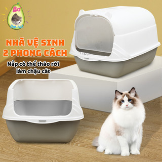 Nhà vệ sinh cho mèo - khay vệ sinh giá rẻ cực xinh tai mèo có quai xách
