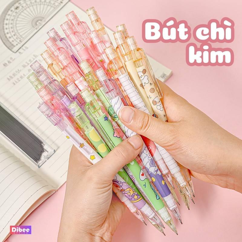 Bút chì kim bấm DiBee đầu ngòi 0.5mm cao cấp, hình in dễ thương hơn 30 mẫu khác nhau B80