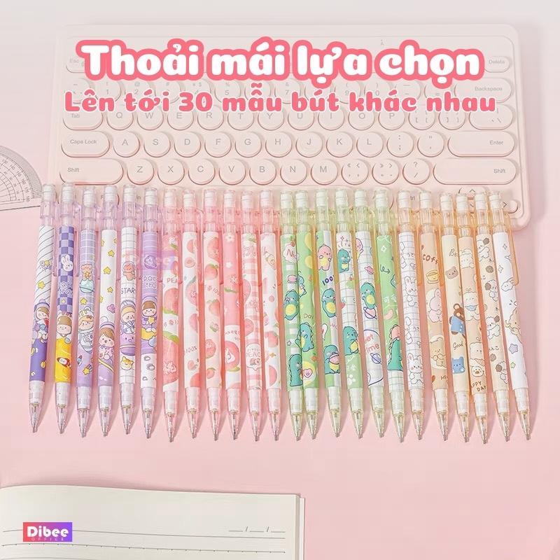 Bút chì kim bấm DiBee đầu ngòi 0.5mm cao cấp, hình in dễ thương hơn 30 mẫu khác nhau B80