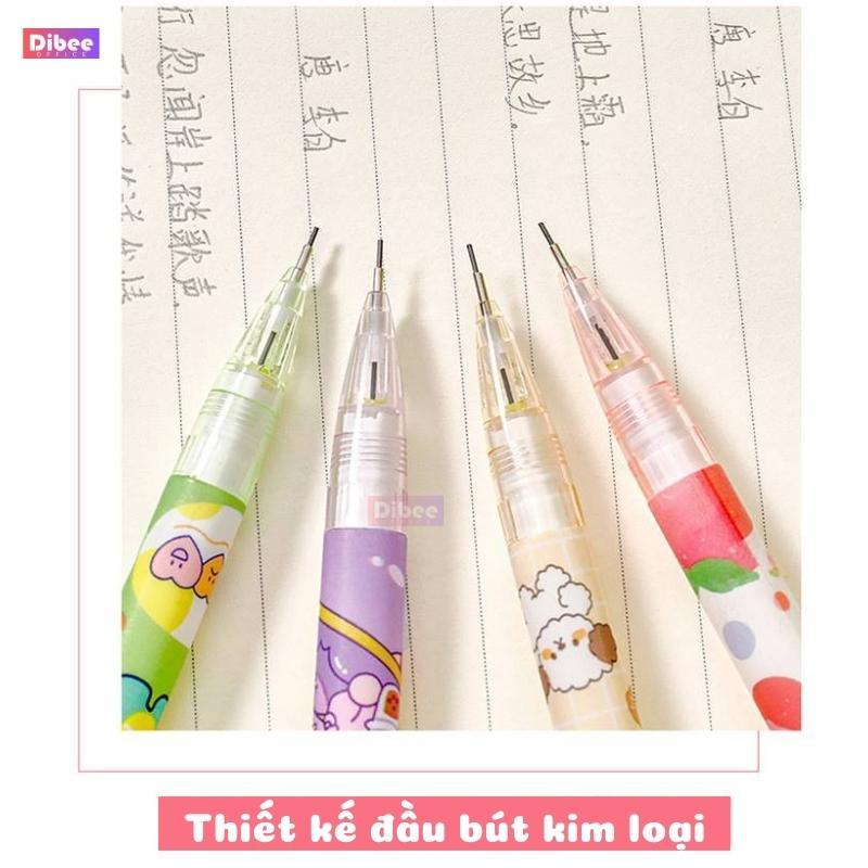 Bút chì kim bấm DiBee đầu ngòi 0.5mm cao cấp, hình in dễ thương hơn 30 mẫu khác nhau B80