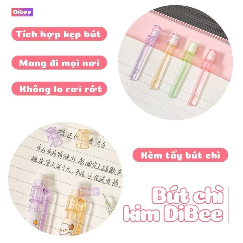 Bút chì kim bấm DiBee đầu ngòi 0.5mm cao cấp, hình in dễ thương hơn 30 mẫu khác nhau B80