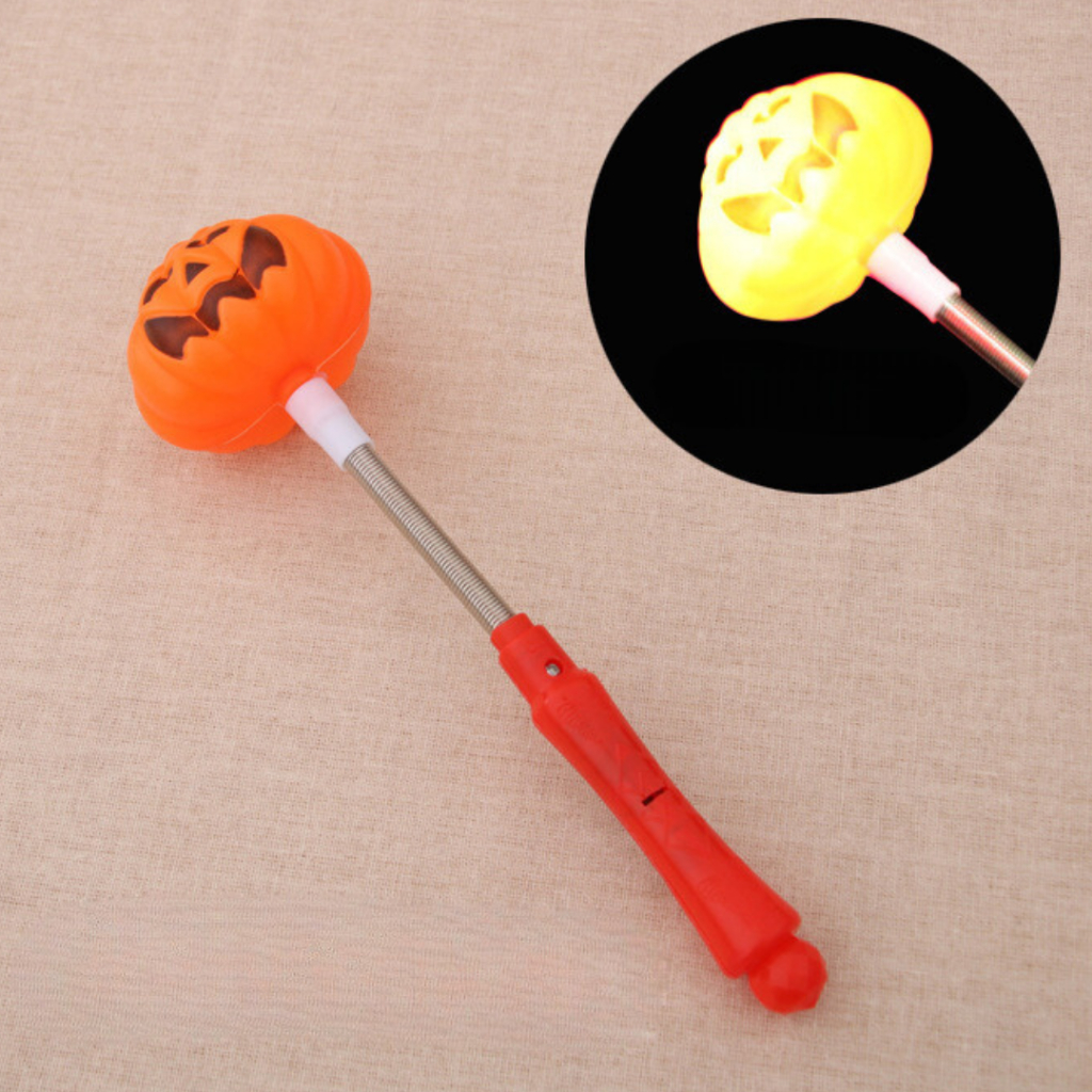 Gậy bí ngô haloween,đồ chơi bí ngô có đèn nhấp nháy 3 chế độ sáng cho bé
