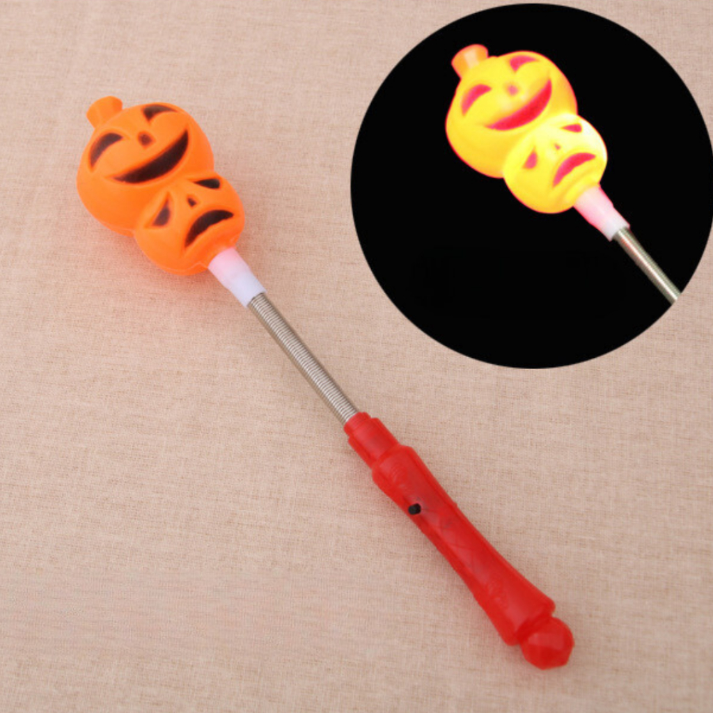 Gậy bí ngô haloween,đồ chơi bí ngô có đèn nhấp nháy 3 chế độ sáng cho bé