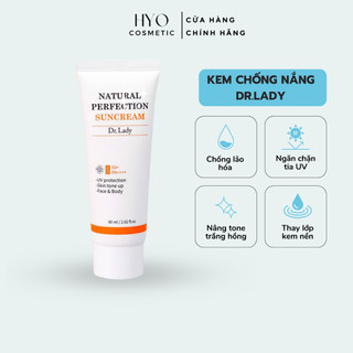 Kem chống nắng nâng tone Dr.Lady Suncream 60ml, Kem chống nắng kiềm dầu SPF 50+ Hàn Quốc
