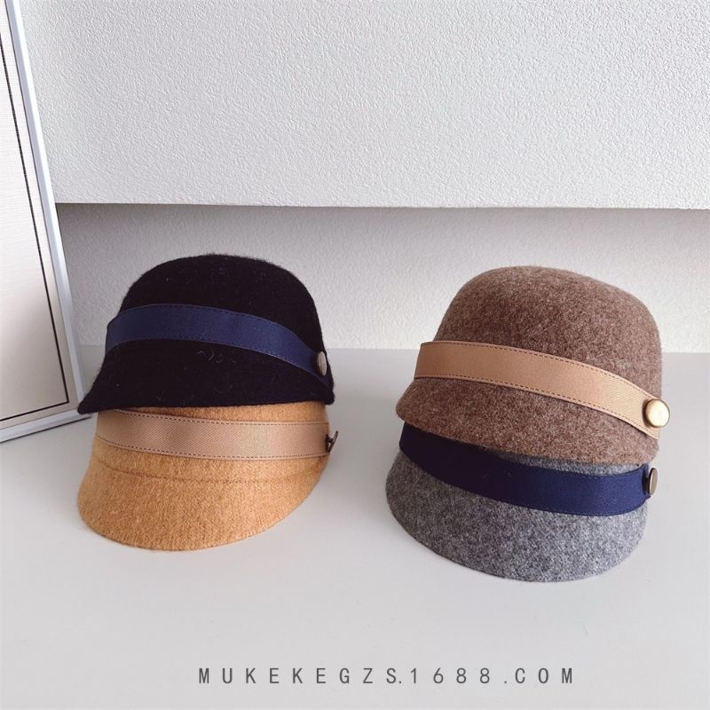 Mẫu mới 2023 Nón dạ lưỡi trai ngắn cho bé