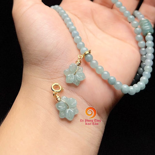 Charm hoa mai lam ngoc mix vòng tay