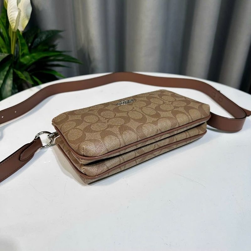 Double Zip Crossbody ✨Mẫu túi coach nhỏ gọn đơn giản
