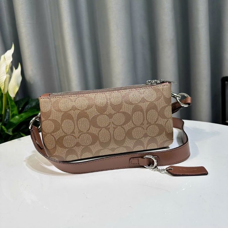 Double Zip Crossbody ✨Mẫu túi coach nhỏ gọn đơn giản