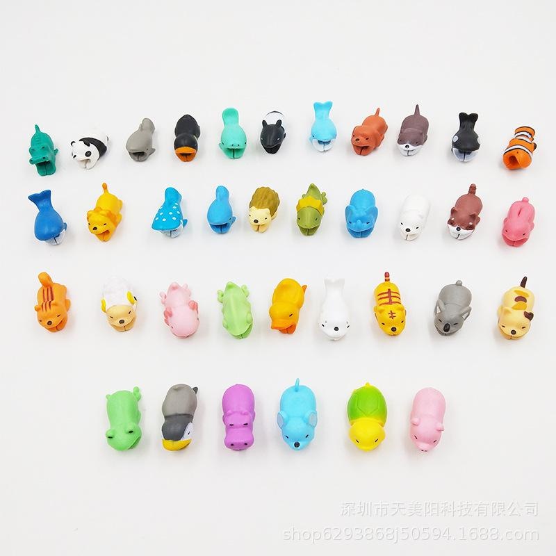 Thú Bảo Vệ Đầu Cáp Sạc, Tai Nghe Cute Dễ Thương Chống Đứt Gãy