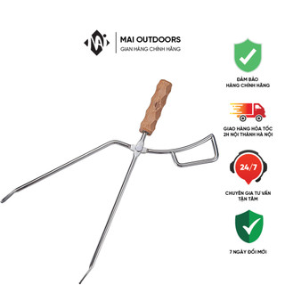 Kẹp gắp than, củi Inox Campingmoon MS-42