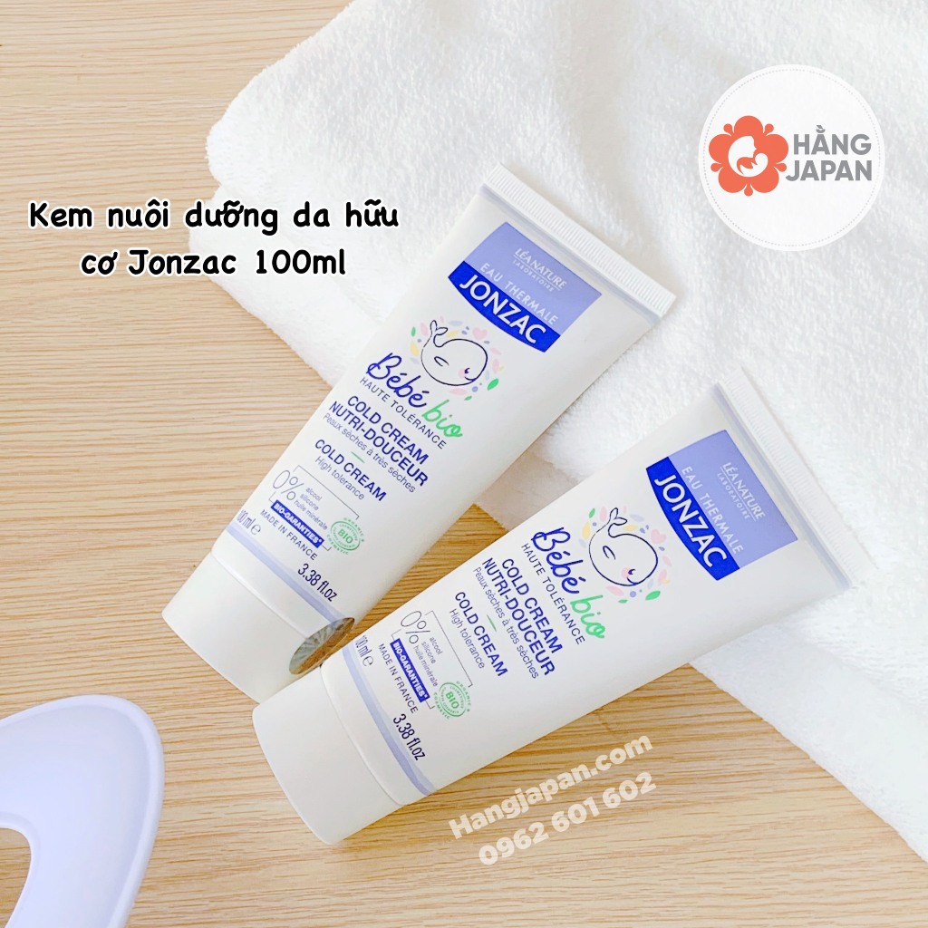 Bộ sản phẩm hữu cơ Jonzac vệ sinh thay tã bỉm chống hăm khử mùi cho bé từ sơ sinh hàng chính hãng