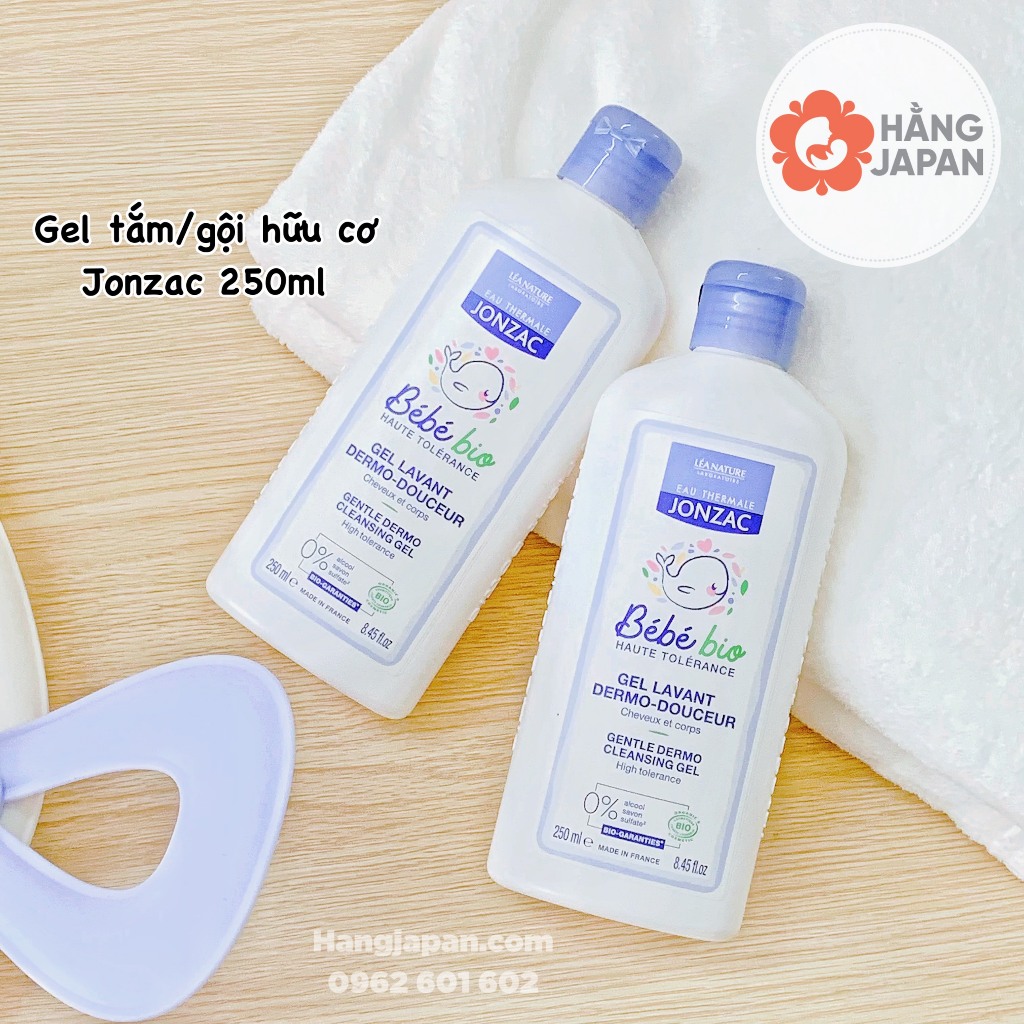 Bộ sản phẩm hữu cơ Jonzac vệ sinh thay tã bỉm chống hăm khử mùi cho bé từ sơ sinh hàng chính hãng