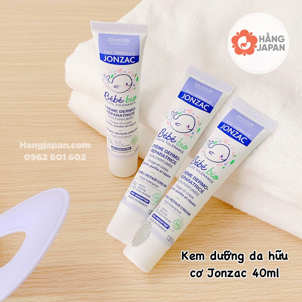 Bộ sản phẩm hữu cơ Jonzac vệ sinh thay tã bỉm chống hăm khử mùi cho bé từ sơ sinh hàng chính hãng