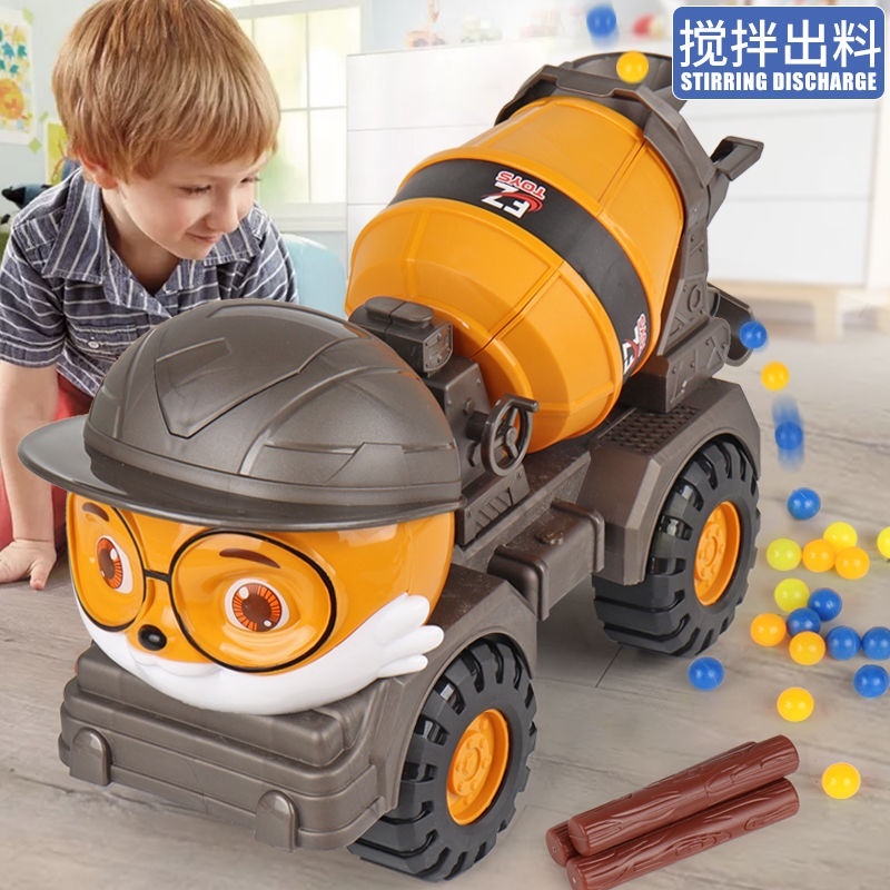 Xe Tải Trộn Bê Tông Xi Măng Vàng Đồ Chơi Xe Ô Tô Chất Lượng Cao Dành Cho Bé