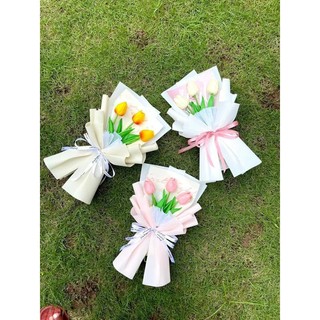 Hoa tulip 3 bông ( kèm túi)
