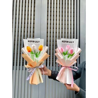Hoa tulip 3 bông ( kèm túi)