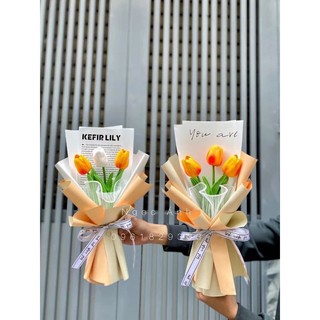 Hoa tulip 3 bông ( kèm túi)