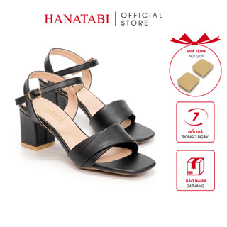 Giày Sandal Nữ Cao Gót 5cm Hanatabi Quai 2 Xếp Mũi Vuông Hậu C Đế TA Bigsize (35-41) Mã HNSDG5F864