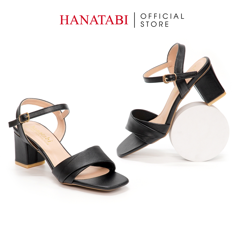 Sandal Nữ Hanatabi Quai Ngang 2 Xếp Mũi Vuông Gót Cao 5cm Hậu C Đế TA Cao Cấp Chống Trơn Trượt Mã HNSDG5F864