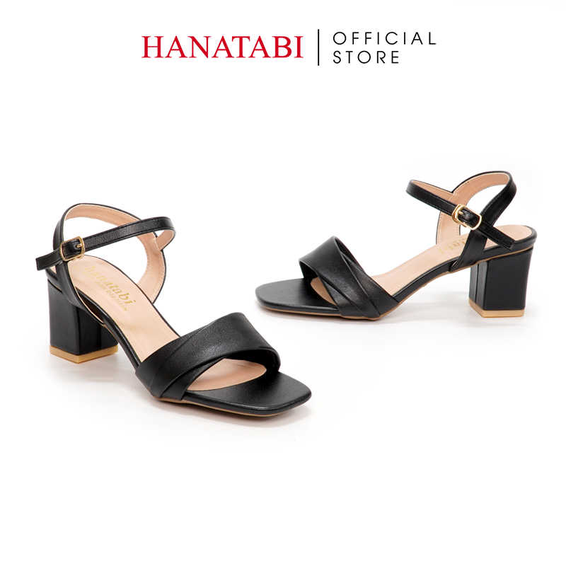 Sandal Nữ Hanatabi Quai Ngang 2 Xếp Mũi Vuông Gót Cao 5cm Hậu C Đế TA Cao Cấp Chống Trơn Trượt Mã HNSDG5F864