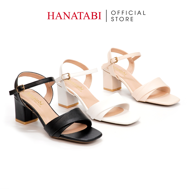 Sandal Nữ Hanatabi Quai Ngang 2 Xếp Mũi Vuông Gót Cao 5cm Hậu C Đế TA Cao Cấp Chống Trơn Trượt Mã HNSDG5F864
