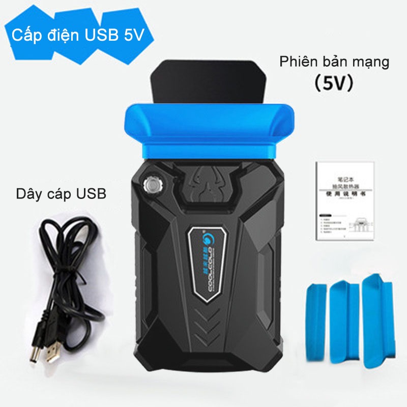 Quạt hút gió tản nhiệt  lạnh tản nhiệt laptop làm mát máy tính siêu nhanh cho laptop Kiểm soát nhiệt thông minh