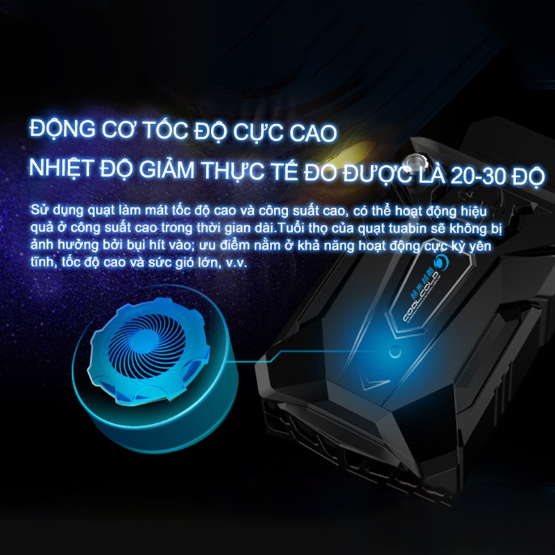 Quạt hút gió tản nhiệt  lạnh tản nhiệt laptop làm mát máy tính siêu nhanh cho laptop Kiểm soát nhiệt thông minh