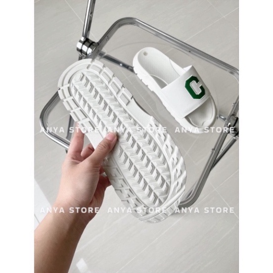 Dép thời trang sành điệu COVERNát in logo chữ C siêu cute hàng cao cấp, đế tăng chiều cao 4cm, mẫu mới nhất 2023