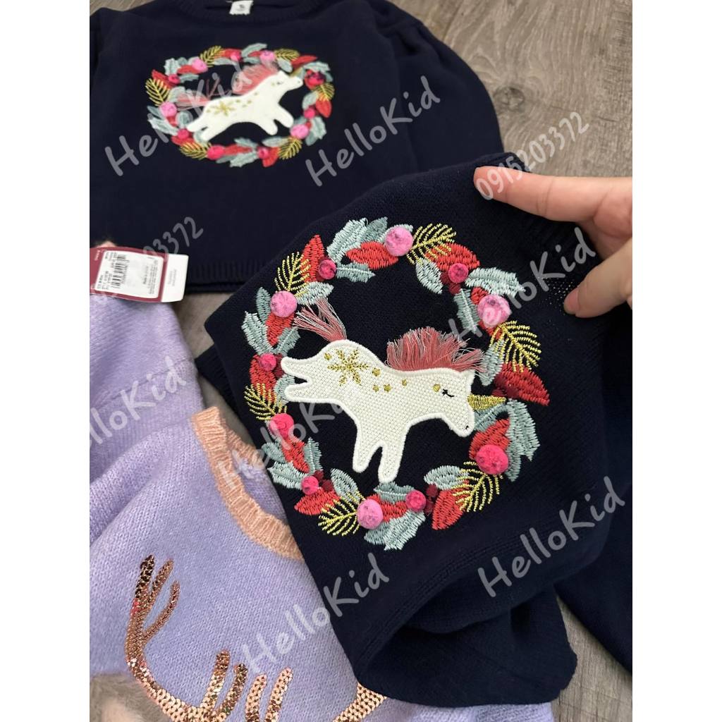 Áo len hình thêu đắp cho bé TUUK